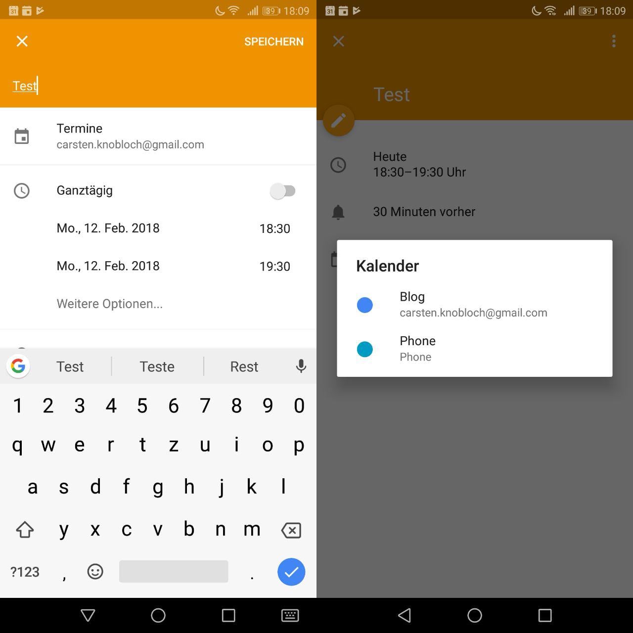 Google Kalender für Android: Duplizieren und Kopieren von Terminen