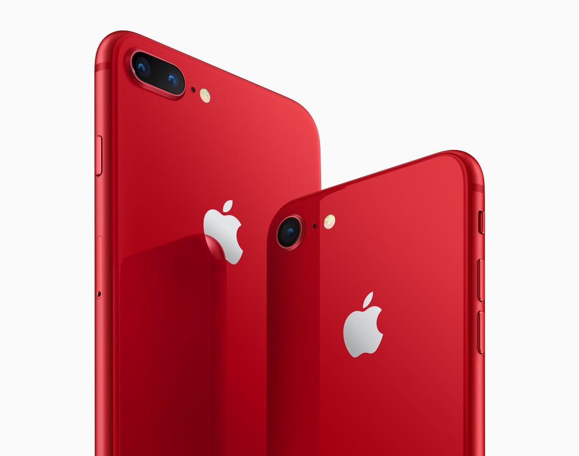 Product Red Apple Iphone 8 And 8 Plus In Rot Vorgestellt
