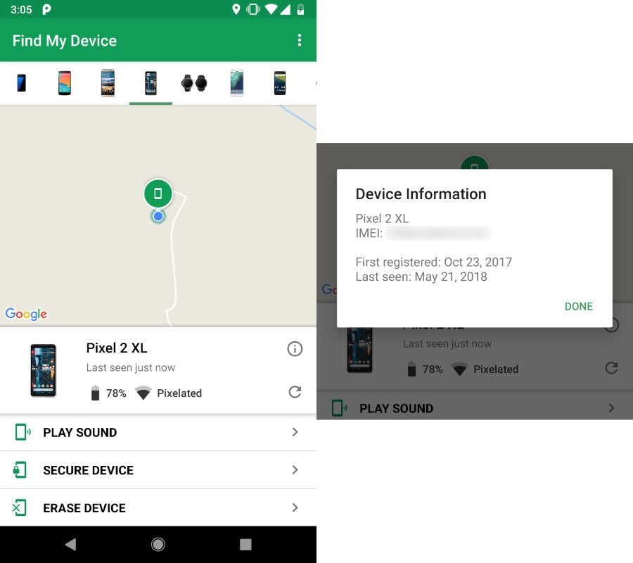 Find My Device Google teilt jetzt auch die IMEI von Geräten mit