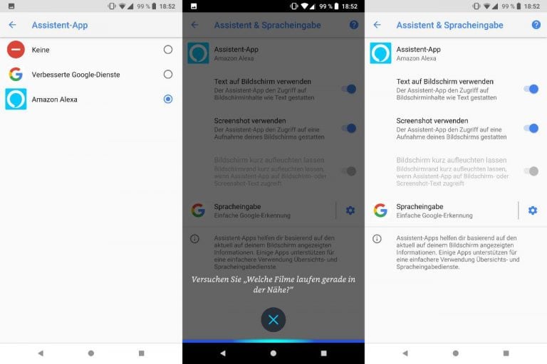 Amazon Alexa lässt sich als Assistant-App auf deutschen ...