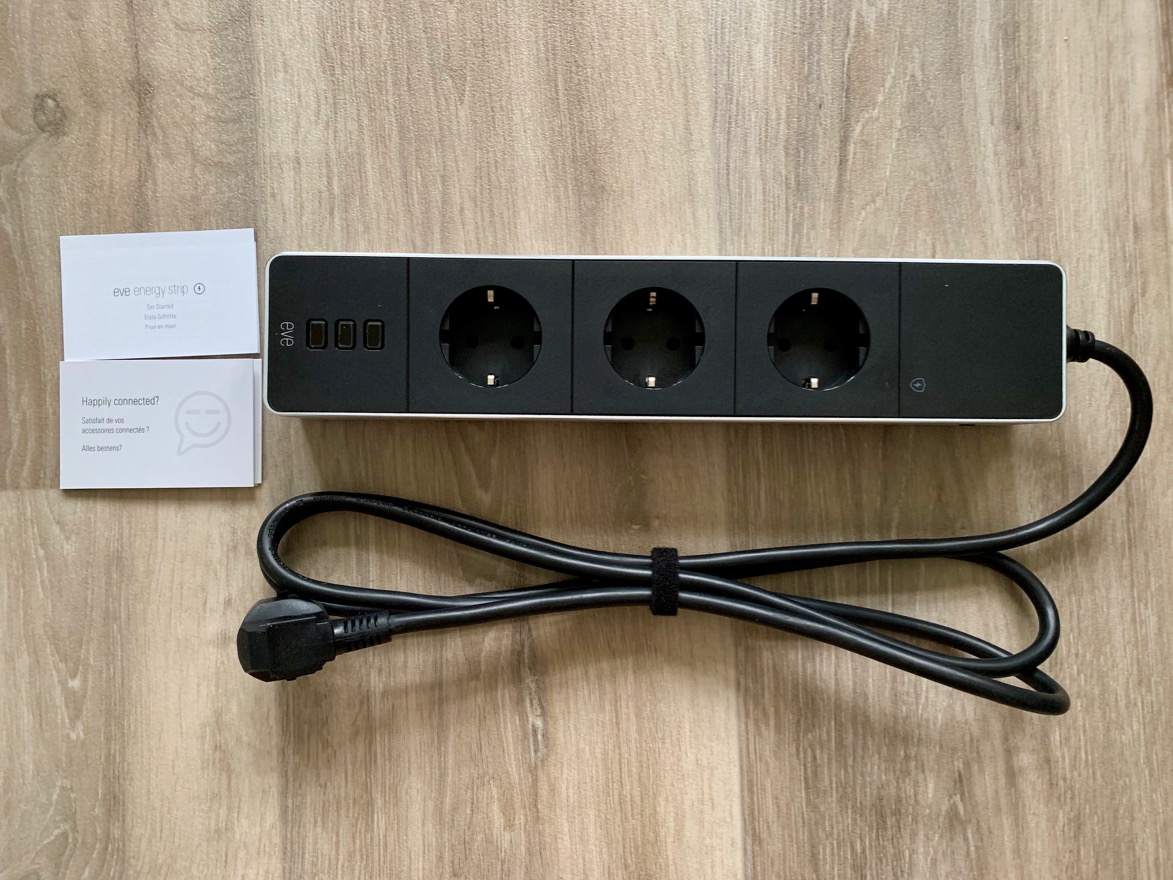 Eve Energy Strip Ein Blick auf die Steckdosenleiste für Apple HomeKit