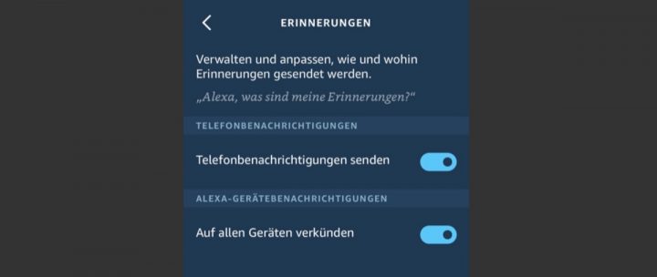 Amazon Alexa AlexaGerätebenachrichtigungen auf allen