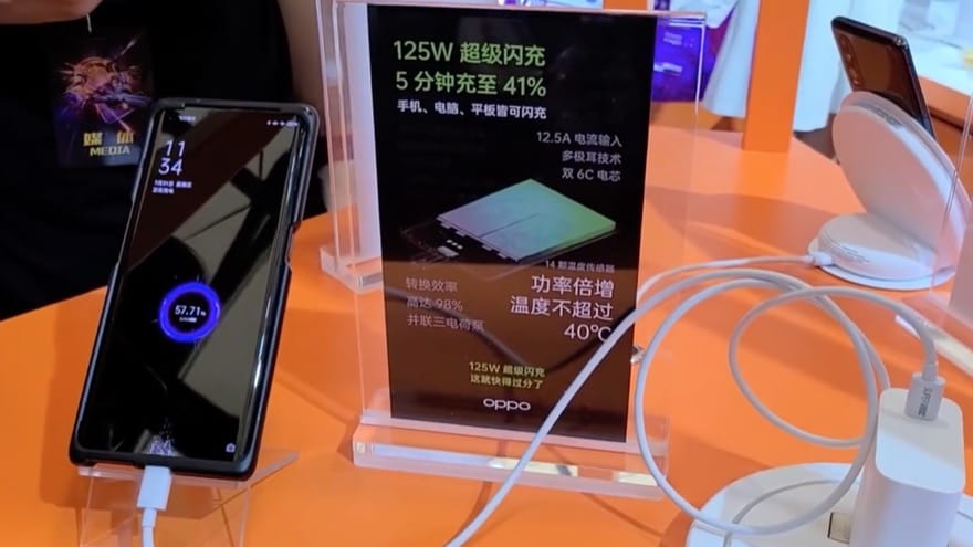 Oppo: 125-Watt-Ladevorgang erstmals live vorgeführt