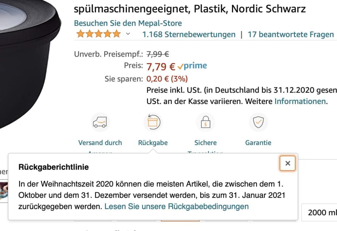 Amazon erprobt transparentere Hinweise für Garantie und