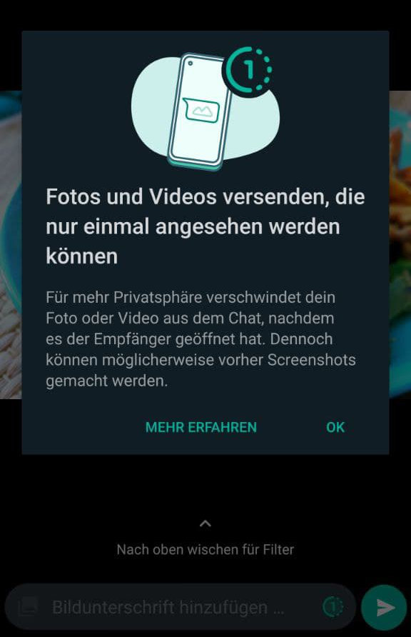 38++ Whatsapp bilder einmal ansehen deaktivieren , WhatsApp verteilt die Funktion „Einmal Ansehen“ in der Beta