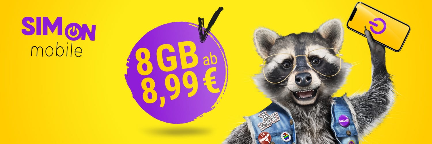 SIMon mobile: Vodafone startet Discounter-Angebot mit 8 GB Volumen für