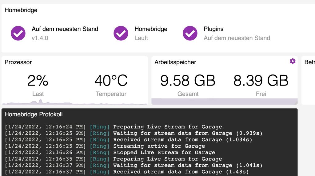 Homebridge unterstützt jetzt HomeKit Secure Video
