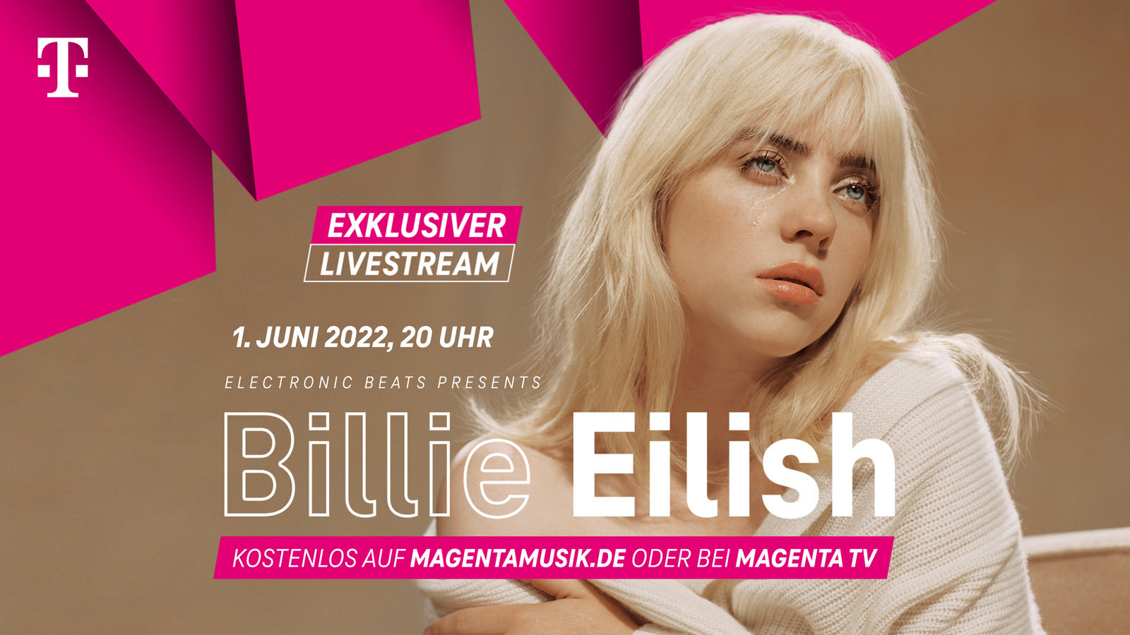 Telekom zeigt Konzert von Billie Eilish am 1