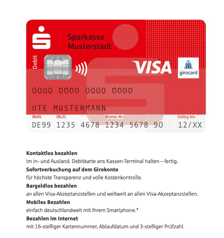 Sparkassen-Card mit Visa-Debitkarte als Co-Badge startet