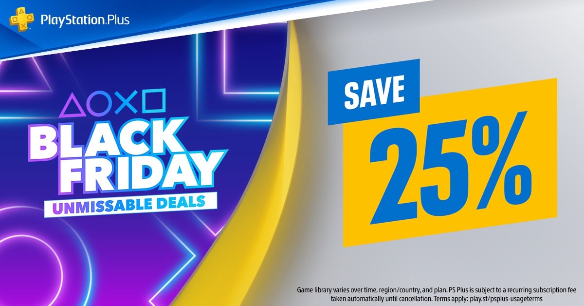 BlackFridayAktion PlayStation Plus mit 25Prozent Rabatt ab sofort