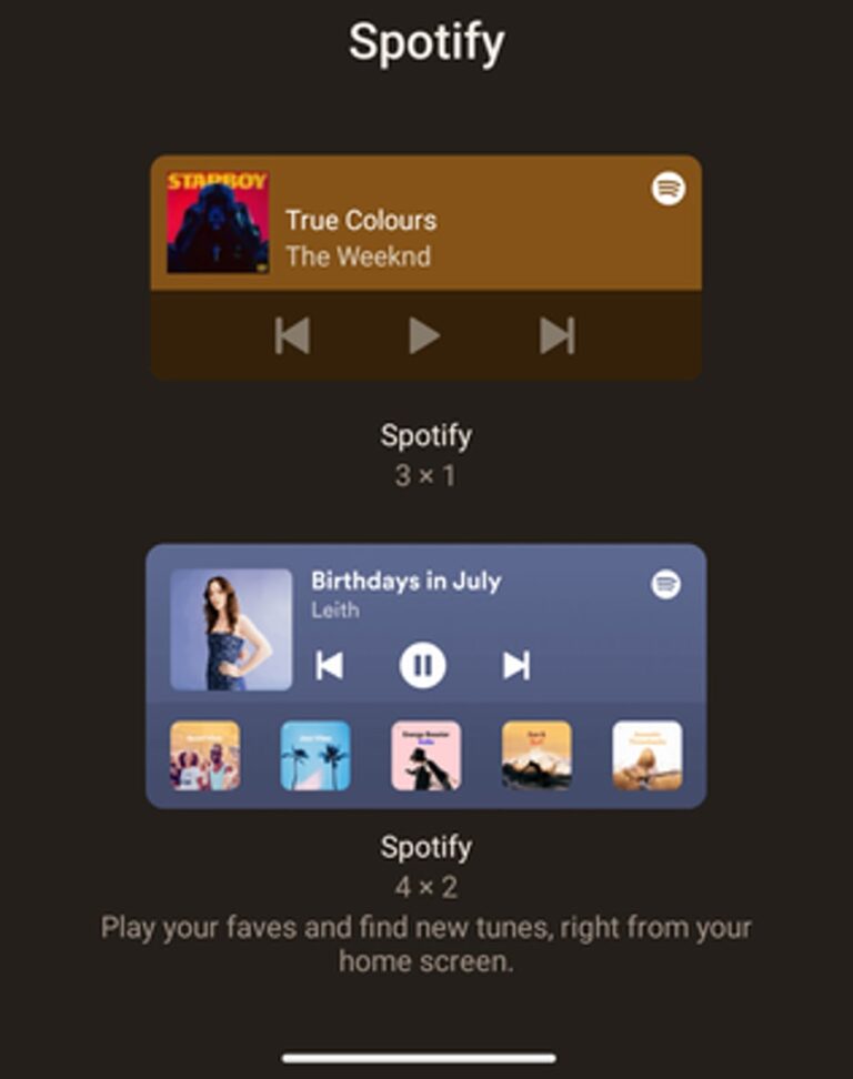 Spotify AndroidWidget wurde überarbeitet und zeigt Empfehlungen