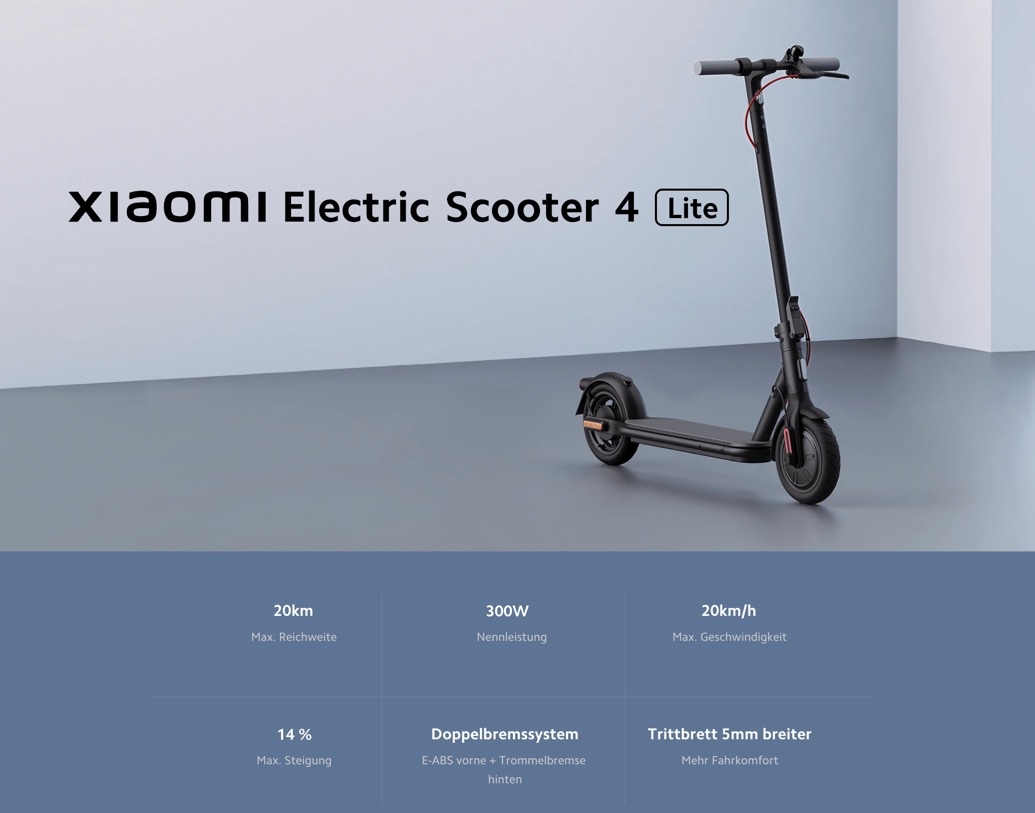 in Serie Electric starten der Scooter 4: Xiaomi Weitere Modelle Deutschland