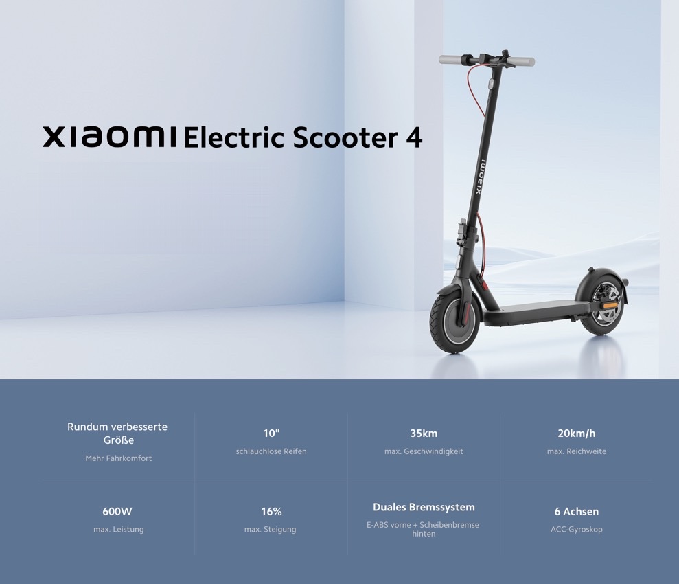 Xiaomi Electric Scooter 4: Weitere Serie Deutschland starten in Modelle der