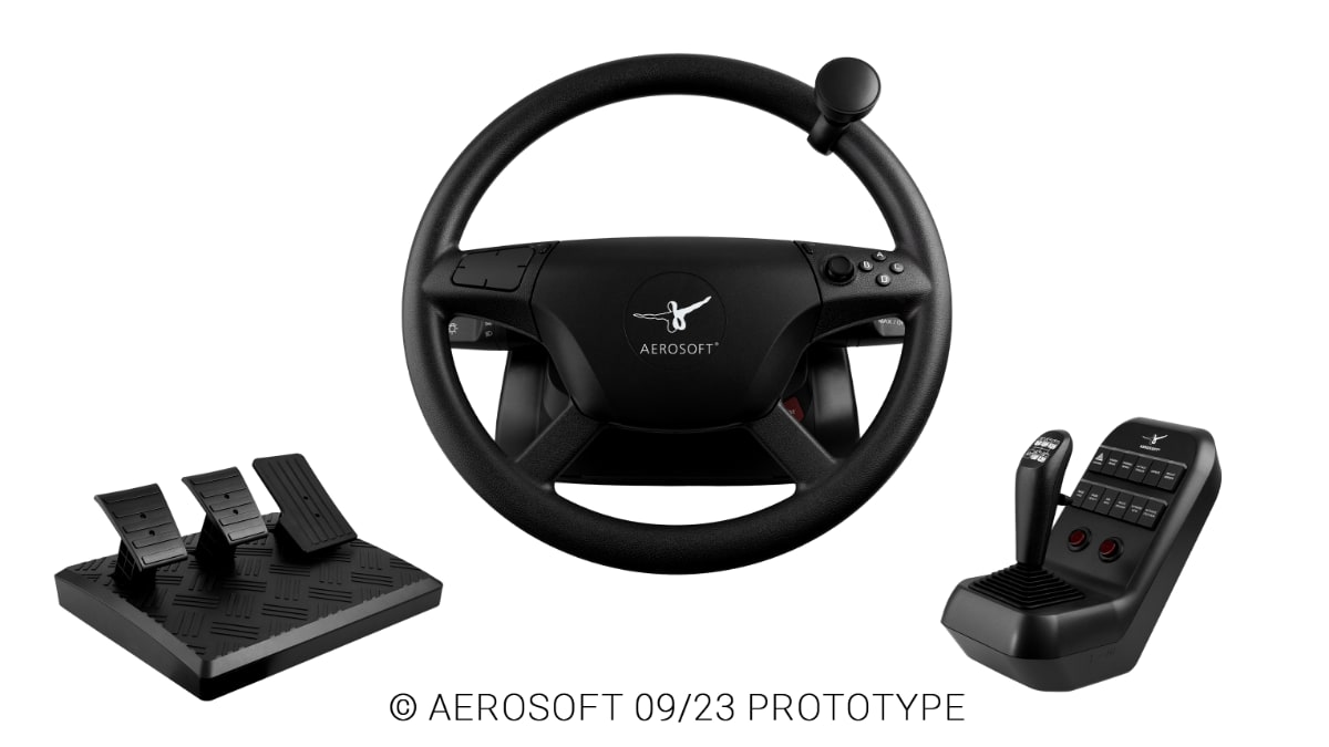 Aerosoft stellt Truck & Bus Wheel System für Simulator-Fans vor