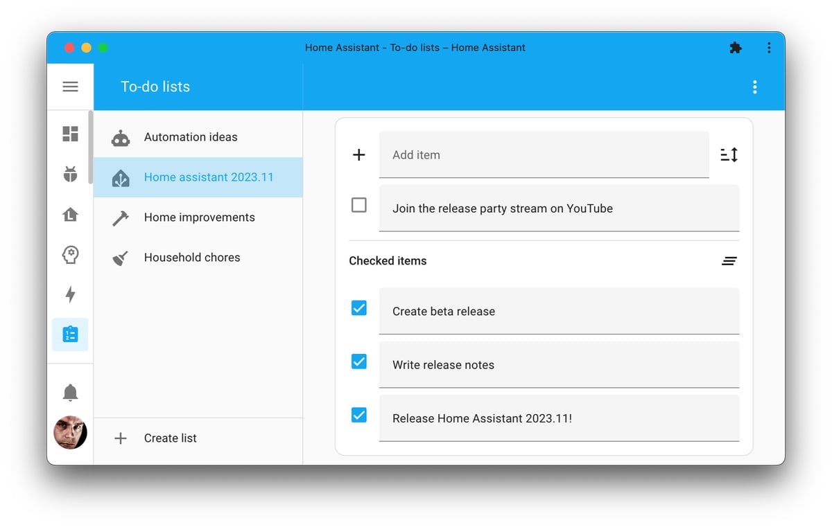 2023.11 To-do: Add release title - Home Assistant