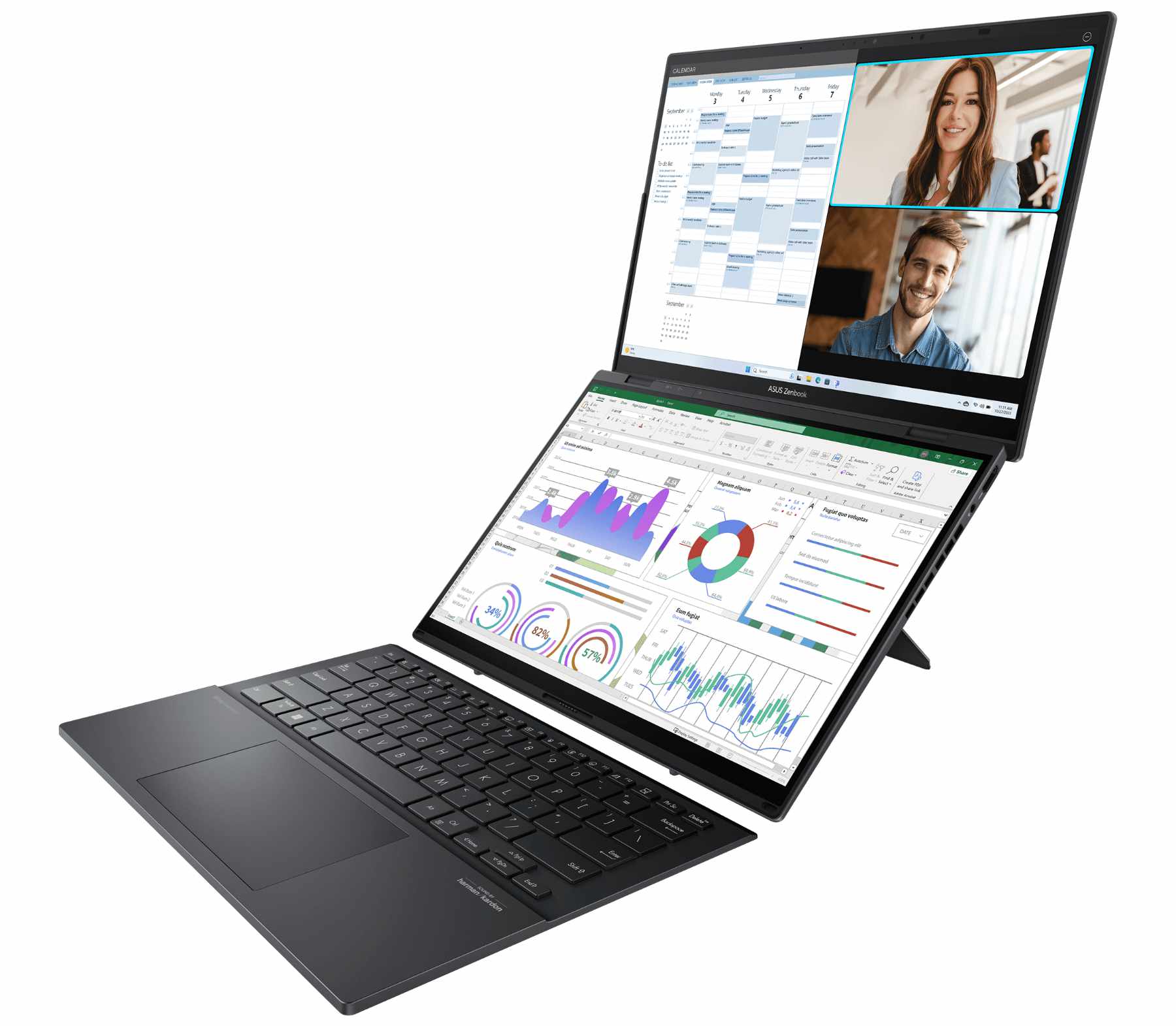 Asus Zenbook Duo OLED (2024) UX8406 Notebook mit zwei Bildschirmen