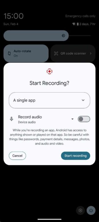 Beim Screen-Recording könnt ihr künftig auch die Aufnahme auf eine App begrenzen.