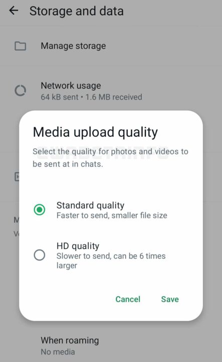 WhatsApp führt die Option ein HD-Qualität als Standard für Bilder-Uploads zu setzen.