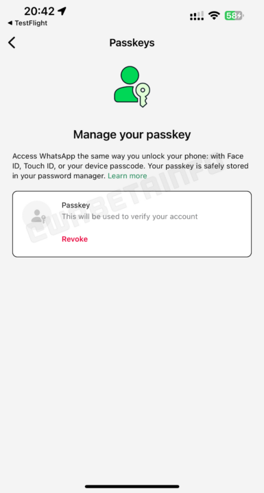 WhatsApp testet Passkeys unter Apple iOS.