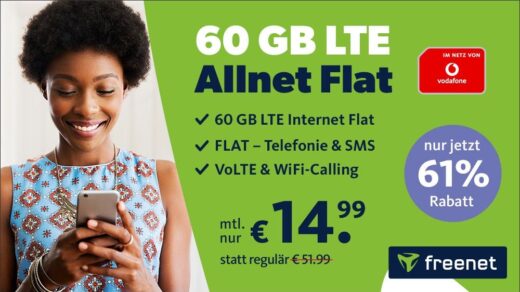 freenet mit neuem 60-GB-Deal im Vodafone Netz