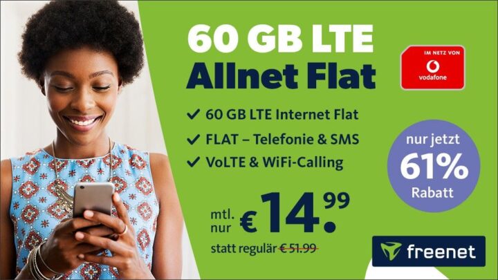 freenet mit neuem 60-GB-Deal im Vodafone Netz