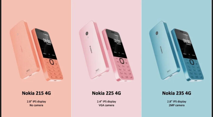 HMD presentó tres nuevos teléfonos con funciones bajo la marca Nokia.