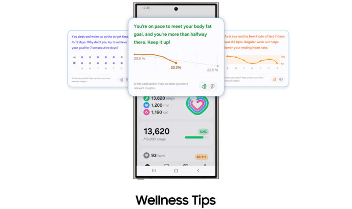 Galaxy AI hilft auch mit Wellness-Tipps.