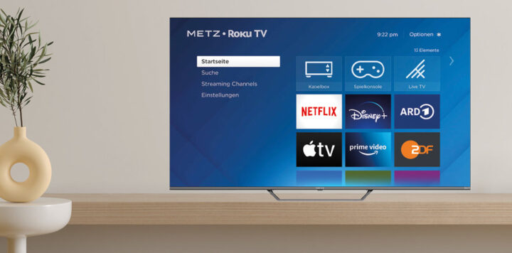 Die Metz blue MQE7001 nutzen Roku TV.