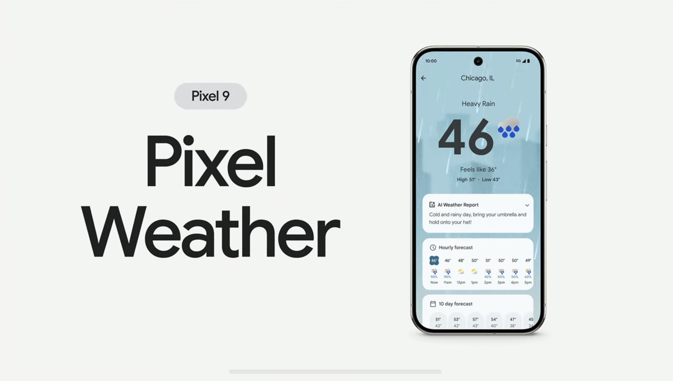 El Pixel 9 viene con una nueva aplicación “Pixel Weather”