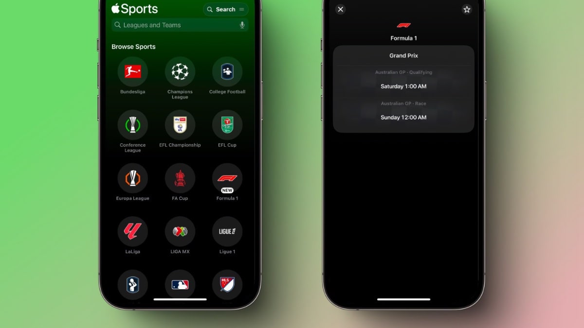 Die kostenlose Apple Sports App für das iPhone hat heute ein Update erhalten, das Unterstützung für Formel 1 (F1) Rennen und die UEFA Women’s Champions League hinzufügt. Damit erweitert Apple das Angebot der erst im Februar 2024 gestarteten App um...Zum Beitr…