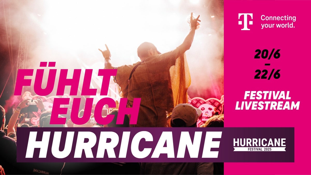 Fühlt Euch Hurricane – mit der Telekom. © Deutsche Telekom